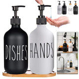 SoapElegance 500 ml schwarzes Seifenspender-Set