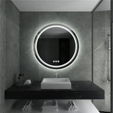 LUVODI Runder Smart LED Badezimmerspiegel