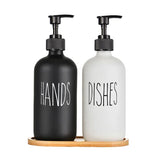 SoapElegance 500 ml schwarzes Seifenspender-Set