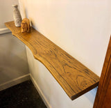 TimberEdge Massivholz Floating Regal – Rustikales Live Edge Wandboard mit Montageset