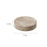 ImperioMarble Emperador Light – Luxus Naturmarmor Badezimmer Accessoires Set (7-teilig)