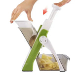 SliceMaster Verstellbarer Gemüseschneider – Manueller Würfelschneider mit Edelstahlklinge – Effizientes und energiesparendes Küchenwerkzeug