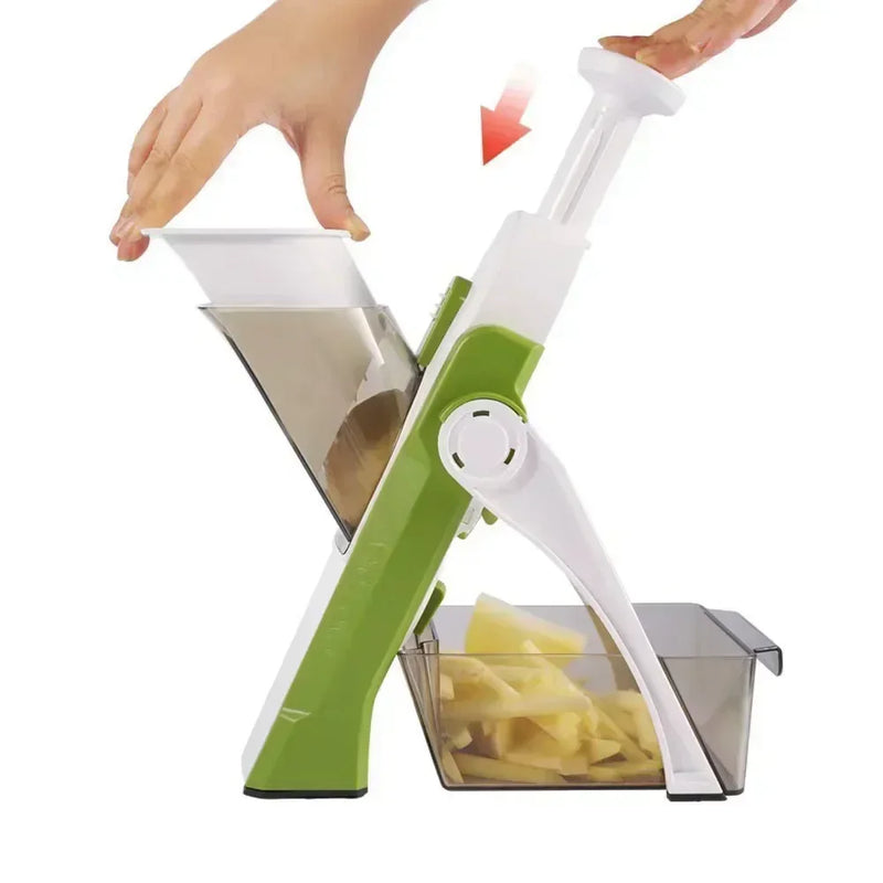 SliceMaster Verstellbarer Gemüseschneider – Manueller Würfelschneider mit Edelstahlklinge – Effizientes und energiesparendes Küchenwerkzeug