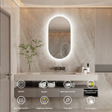 Ovaler LED-Badezimmerspiegel | 80x50 / 100x50 / 120x60 cm | Antibeschlag & dimmbares Licht