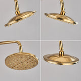 AurumRain Regendusche Kopf – Gebürstetes Gold Messing Duschkopf | Rundes Design | Luxuriöses Duscherlebnis