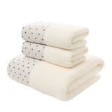 3-teiliges Luxus-Handtuchset | 100 % gekämmte Baumwolle | Jacquard-Stickerei