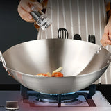 ChefMaster – Großer Edelstahl-Wok mit Doppelgriffen