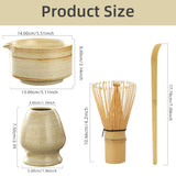 ZenTee Matcha-Zeremonienset – Traditionelles Matcha-Teeset aus Keramik und Bambus | Authentischer Teegenuss | 4-teiliges Matcha-Zubehör