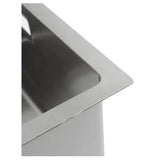 Handgefertigte Küchenspüle aus Edelstahl – Quadratisch | Modernes Design