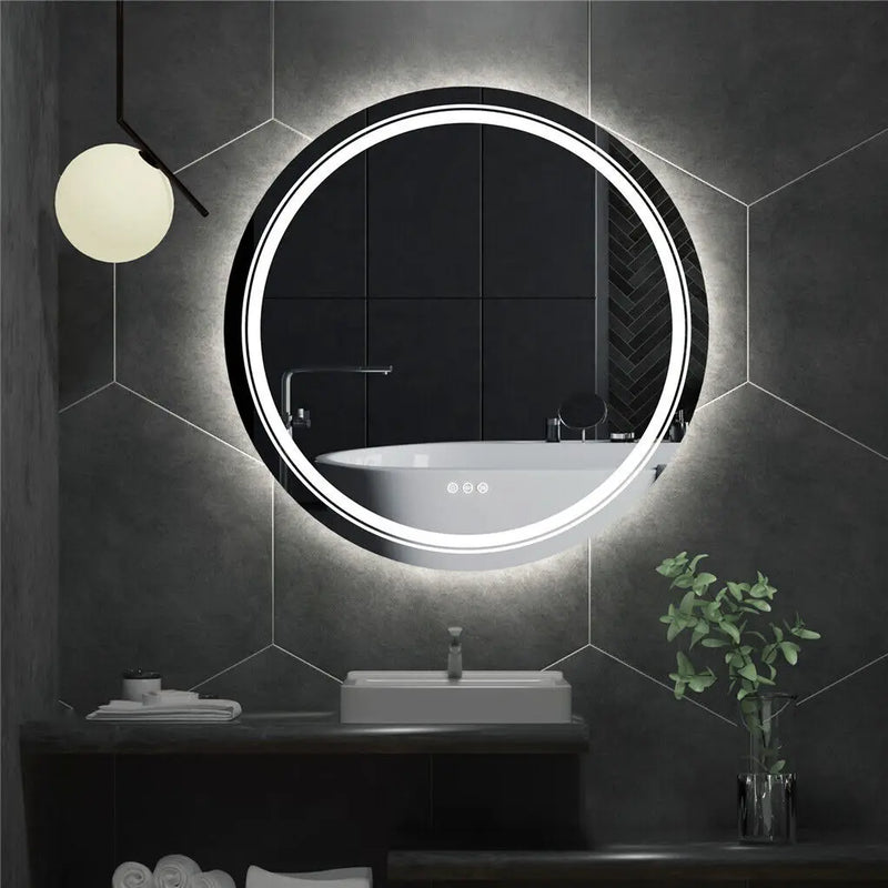 LUVODI Runder Smart LED Badezimmerspiegel