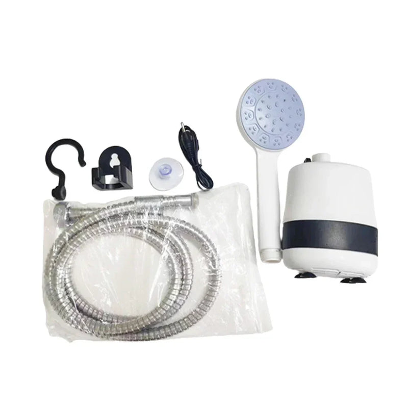 NomadiShower Mini Tragbare Campingdusche – Elektrische Handbrause mit wiederaufladbarem Akku und wasserdichter Pumpe