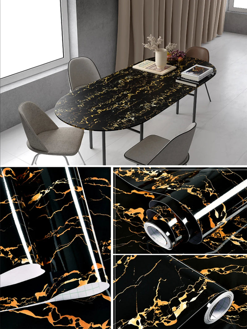 MarbleShield – Luxus Marmor-Selbstklebefolie für Küche & Möbel