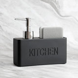 Modernes Küchenzubehör-Set – Seifenspender mit Pumpe und Schwammhalter