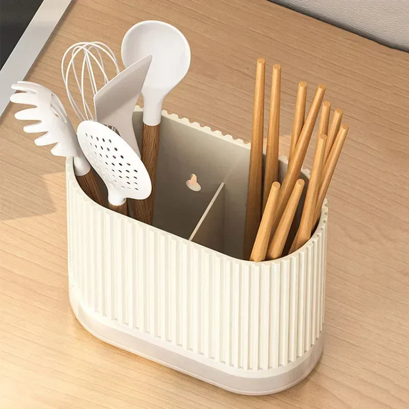 Organix – Multifunktionaler Besteckhalter mit Abfluss & Wandmontage (Ohne Bohren)