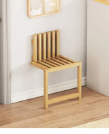 Ultra-Schmale Klappbare Wandbank – Bohrfreie Massiv-Bambus Schuhbank