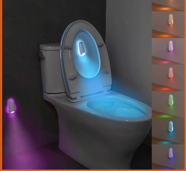 GlowLoo RGB WC-Nachtlicht – LED mit Bewegungssensor & 7 Farben, Wiederaufladbar