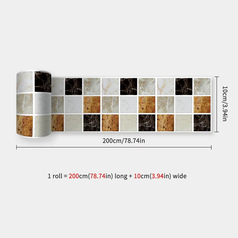 DecoMosaic Wasserdichte Mosaik Wandaufkleber