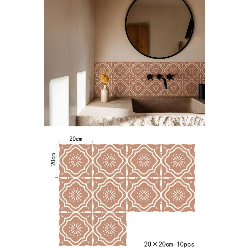 BohoTerracotta Selbstklebende Fliesenaufkleber