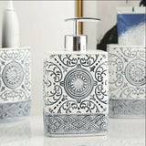 4-teiliges Badezimmerset aus Keramik | Boho Chic
