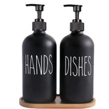 SoapElegance 500 ml schwarzes Seifenspender-Set