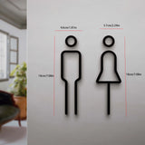 TürCharme Toilettenschild – Kreatives WC-Türschild für Damen & Herren | Flache 2D-Acryl-Dekoration | Für Restaurant, Hotel, Café & Badezimmer