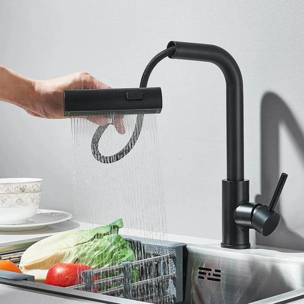 Ausziehbarer Küchenhahn SteelFlex Gun Grey