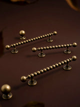 Novarix OrbT-Bar Möbelgriff & Knopf – Rundes Antik-Bronze Design aus Massivem Messing (128 mm)