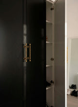 Novarix OrbT-Bar Möbelgriff & Knopf – Rundes Antik-Bronze Design aus Massivem Messing (128 mm)