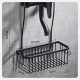 AquaOrdnung Wandablage Aluminium – Badezimmer Regal Metall | Platzsparender Mehrzweck Organizer | Schwarz Weiß Grau