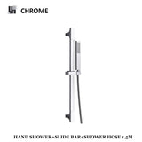 Verstellbare Duschstange Wandmontage – Brausestange Set | Edelstahl Handbrause | Wassersparend & Modern