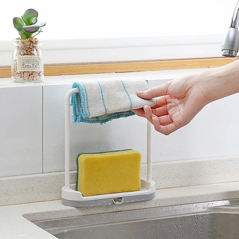 FlexiDry – Abnehmbarer Lappen- & Schwammhalter für Spüle &amp; Bad