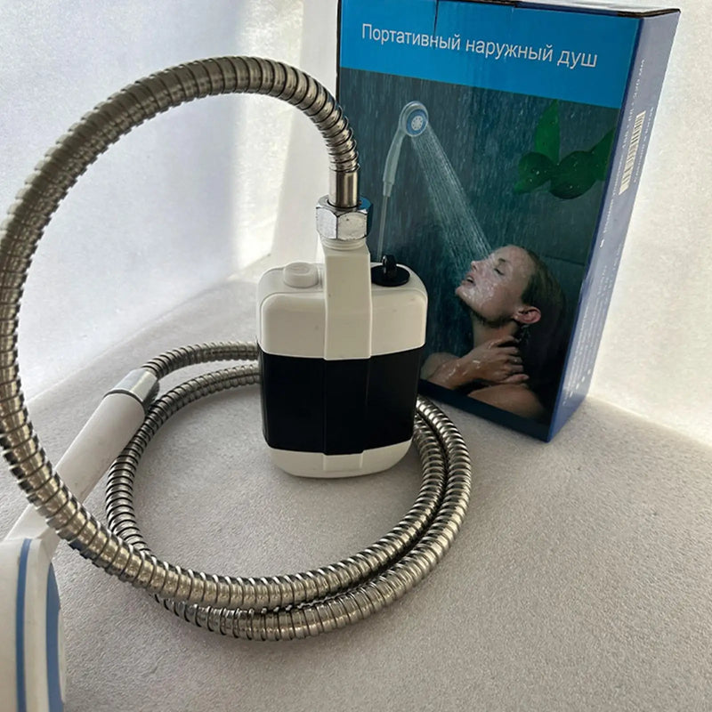 Tragbare Duschpumpe von AquaNomad für Camping – Handdusche für den Außenbereich für Reisen, Strand und Haustiere