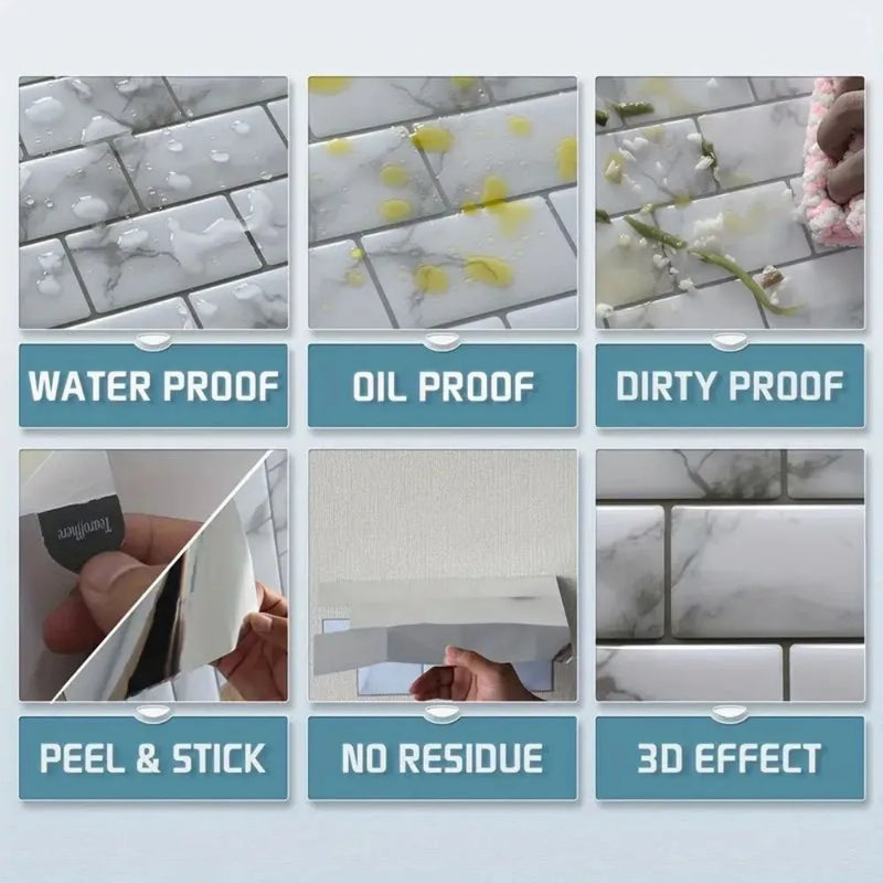 TileLux – Selbstklebende Wandfliesen Sticker (5/10/20 Stück)