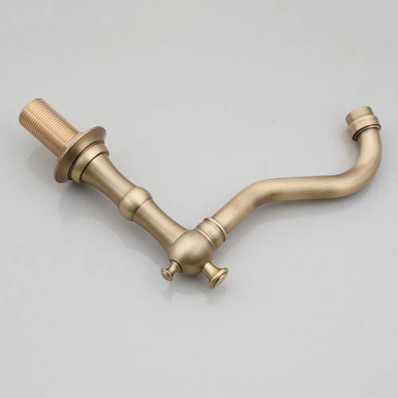 AquaVintage 3-Loch Wasserfall Waschbeckenarmatur – Klassischer Stil in Antik Messing