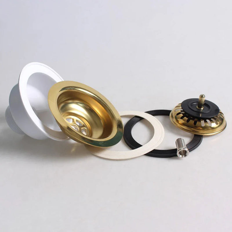 Aurelio Edelstahl Spülbecken Sieb mit Gold Finish – 114mm Ablaufstopfen für Küche und Bad