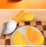 FruchtPro Obstschneider – Mehrzweck Mango- und Avocadoschneider | Edelstahl Obstschäler | Küchenwerkzeug für Obstzubereitung