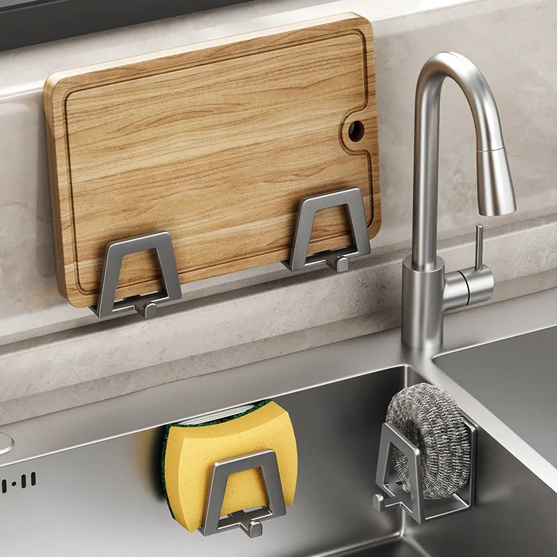 GripSteel – Edelstahl Schwammhalter & Selbstklebender Wandorganizer – SanitaerDeal