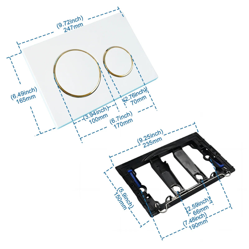 Empyreal Dual-Flush-WC-Druckknopf | Kompatibel mit Geberit Sigma 20/30/UP300/UP320