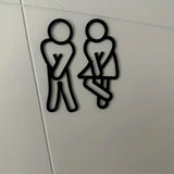 TürCharme Toilettenschild – Kreatives WC-Türschild für Damen & Herren | Flache 2D-Acryl-Dekoration | Für Restaurant, Hotel, Café & Badezimmer