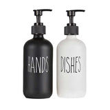 SoapElegance 500 ml schwarzes Seifenspender-Set