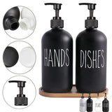SoapElegance 500 ml schwarzes Seifenspender-Set
