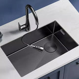Küchenspüle Edelstahl Großes einzelnes Nano-graviertes Waben-Unterbauwaschbecken