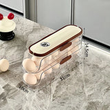 FrischeEi Rollender Eierhalter – Mehrstufiger Eierorganizer für Kühlschrank | Automatischer Eier-Spender | Stapelbare Eieraufbewahrung