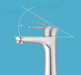 Edelstahl-Waschtischarmatur mit Einhebelmischer – Modernes Design für Bad & Waschbecken