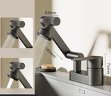 Aqua Twist Duo-Flex Waschtischarmatur – 360° drehbarer Zweilochhahn für Warm- und Kaltwasser