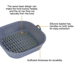 AirBake – Silikon Airfryer Topf & Backform – Wiederverwendbares Quadrat-BBQ- und Ofen-Tablett