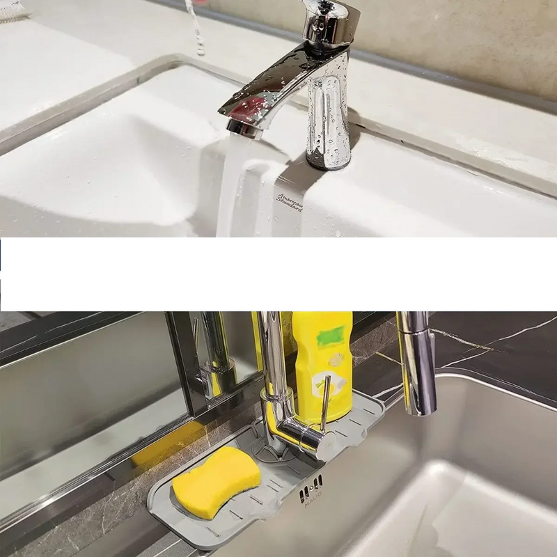 DripShield – Silikon Wasseraufnahme-Küchenmatte für Wasserhahn & Spülbecken