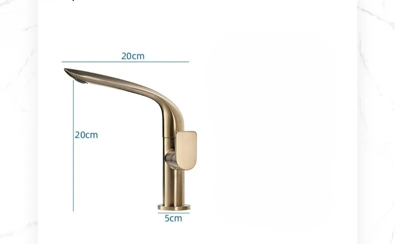 AquaLux Waschtischarmatur – Schwenkbarer Luxus Kalt-Warm-Wasserhahn mit Messinggehäuse