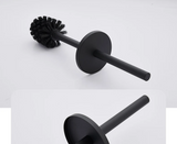 SteelClean Luxus-Toilettenbürste mit Wandhalterung – Schwarzes Edelstahldesign