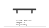 Nurlin T-Bar Messing Möbelgriff – Rund, Extra Lang, Modernes Design für Schränke, Schubladen & Kühlschrank